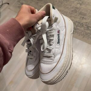 Reebok Women's White and Tan Sneakers